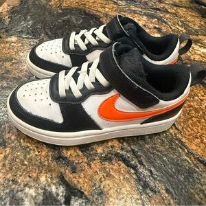 Nike Court Borough Low 2 Orange/White Sneakers size 10.5C